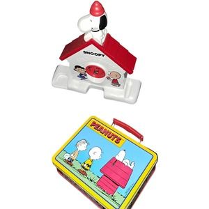 Peanuts Snoopy FUN! Never Used 8 Inch Lunch Box & SNO CONE Machine